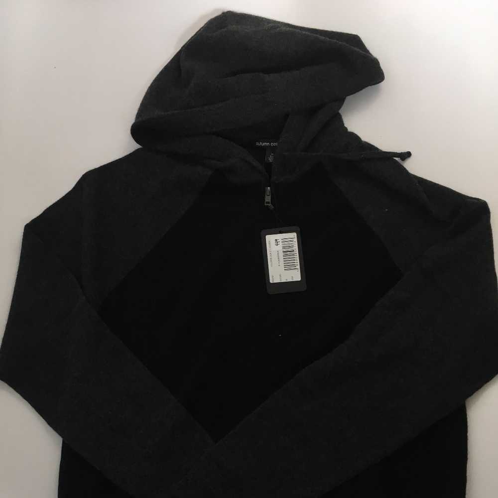 Autumn Cashmere Color Block Zip Up Hoodie